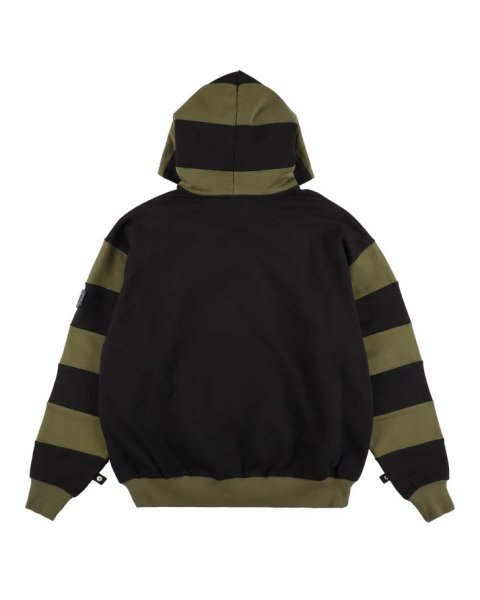 画像2: PHINGERIN (BORDER PATCH HOODIE) BLACK (2)