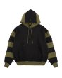 画像1: PHINGERIN (BORDER PATCH HOODIE) BLACK (1)