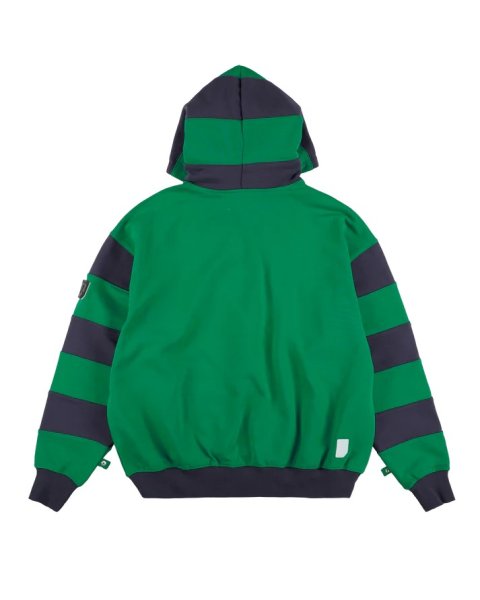 画像2: PHINGERIN (BORDER PATCH HOODIE) GREEN (2)