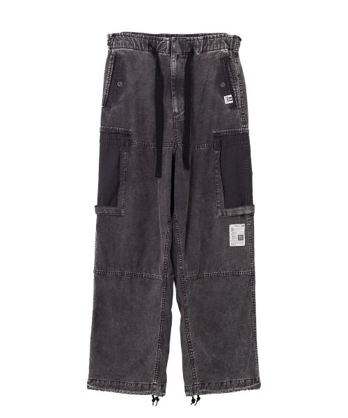 画像1: Maison MIHARA YASUHIRO (Cotton Satin Cargo Pants) BLACK (1)