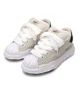 画像1: Maison MIHARA YASUHIRO ("BLAKEY PUFFER" OG SOLE MONSTER LEATHER LOW-TOP SNEAKER) WHITE (1)