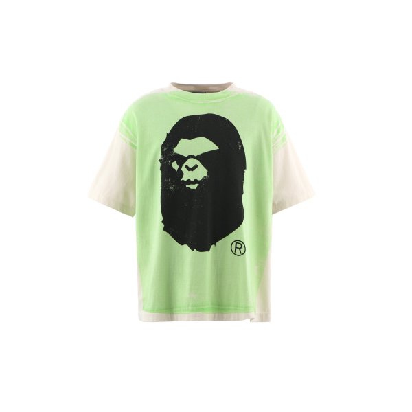 画像1: SAINT Mxxxxxx (BAPE_SS TEE_HANDPRINT) WHT-GRN (1)