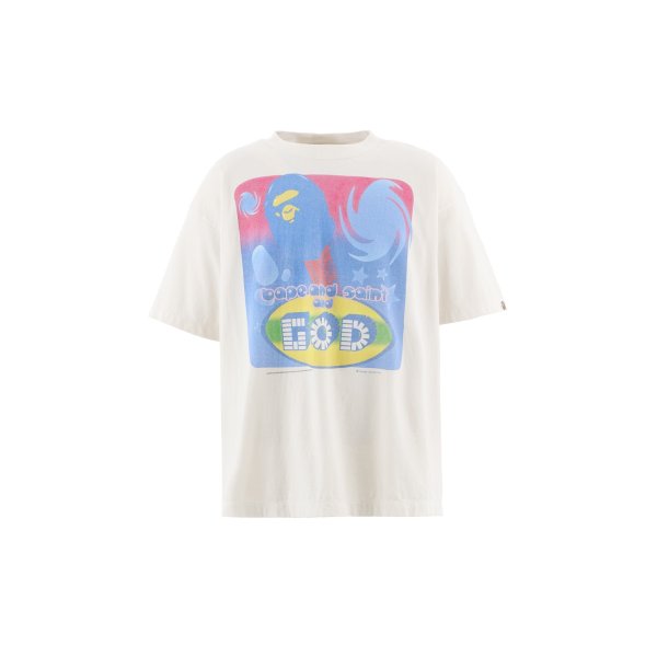 画像1: SAINT Mxxxxxx (BAPE_SS TEE_GOD) WHITE (1)