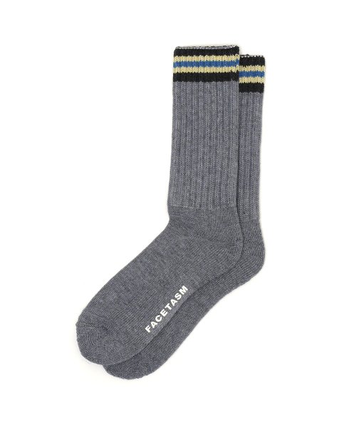 画像1: FACETASM (RIB SOCKS) GRAY (1)