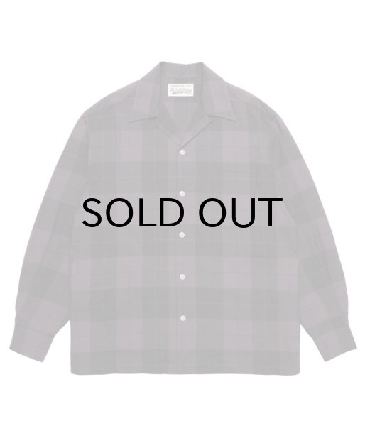 画像1: WACKO MARIA (OMBRE CHECK OPEN COLLAR SHIRT L/S) PURPLE (1)