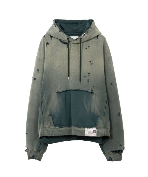 画像1: Maison MIHARA YASUHIRO (Sun Faded Like Hoodie) GREEN (1)