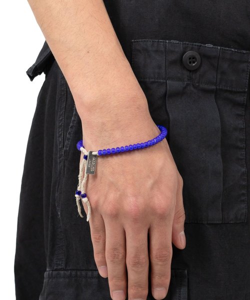 画像1: KAMIYA (Glass Bead Bracelet) BLUE (1)