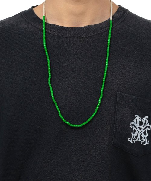 画像1: KAMIYA (Glass Beads Necklace) GREEN (1)