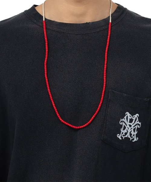 画像1: KAMIYA (Glass Beads Necklace) RED (1)