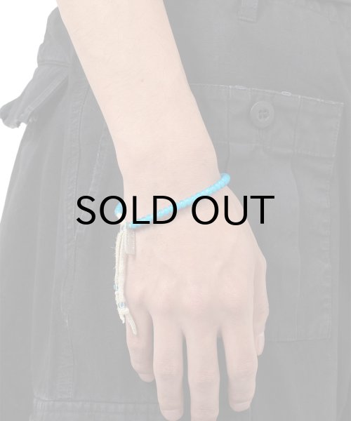 画像1: KAMIYA (Glass Bead Bracelet) AQUA (1)