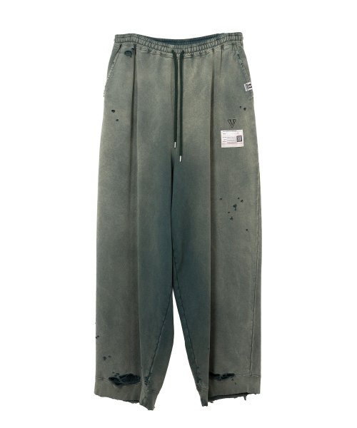 画像1: Maison MIHARA YASUHIRO (Sun Faded Like Sweat Pants) GREEN (1)