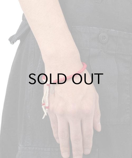 画像1: KAMIYA (Glass Bead Bracelet) RED (1)