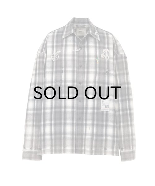 画像1: Maison MIHARA YASUHIRO (Vintage Like Check Shirt) BLACK (1)