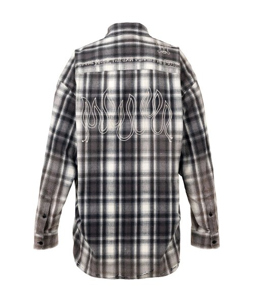 画像2: Maison MIHARA YASUHIRO (Vintage Like Check Shirt) BLACK (2)