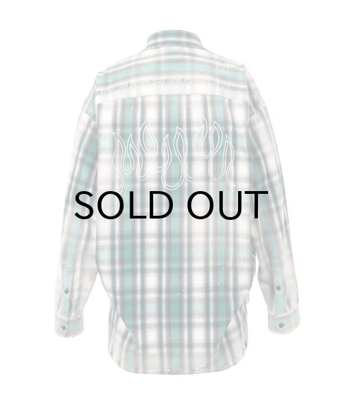 画像2: Maison MIHARA YASUHIRO (Vintage Like Check Shirt) GREEN (2)