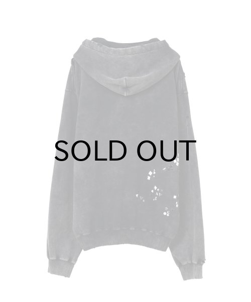 画像2: Maison MIHARA YASUHIRO (Embellished Bleached Hoodie) BLACK (2)