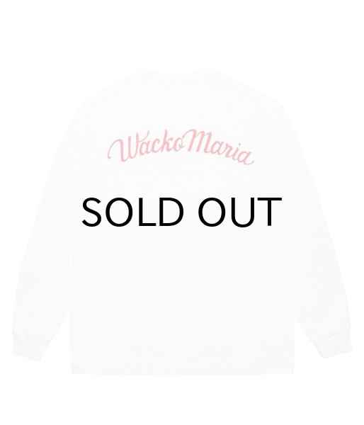画像1: WACKO MARIA (WASHED HEAVY WEIGHT CREW NECK LONG SLEEVE T-SHIRT TYPE-3) WHITE (1)