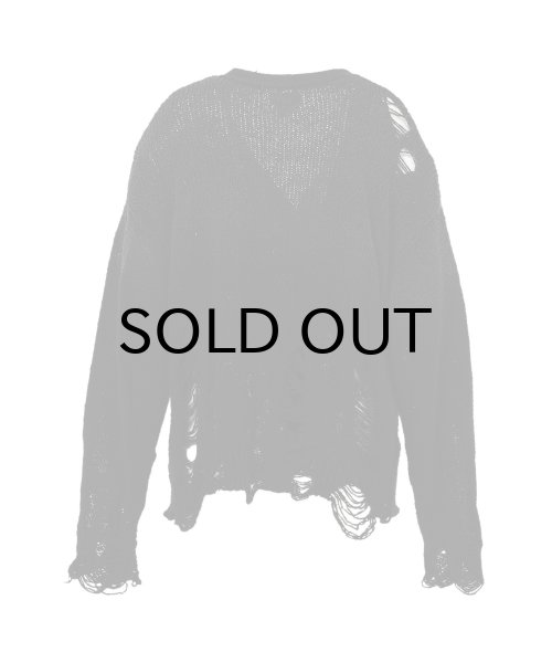 画像2: KAMIYA (Sun Faded Like Knit Cardigan) BLACK (2)