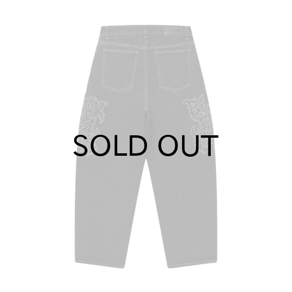 画像2: BLACK EYE PATCH (METAL LOGO EXTRA BAGGY JEANS) BLACK (2)