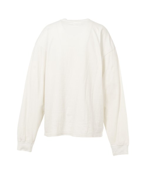 画像2: KAMIYA ("KAMIYA logo" Distressed Pocket L/S T-shirt) WHITE (2)