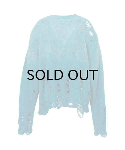 画像2: KAMIYA (Sun Faded Like Knit Cardigan) BLUE (2)