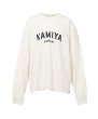 画像1: KAMIYA ("KAMIYA logo" Distressed Pocket L/S T-shirt) WHITE (1)