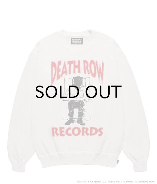画像1: WACKO MARIA (DEATH ROW RECORDS WASHED MIDDLE WEIGHT CREW NECK SWEAT SHIRT) IVORY (1)