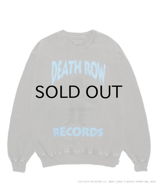画像1: WACKO MARIA (DEATH ROW RECORDS WASHED MIDDLE WEIGHT CREW NECK SWEAT SHIRT) GRAY (1)