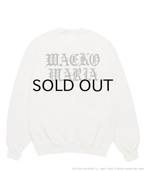 画像2: WACKO MARIA (DEATH ROW RECORDS WASHED MIDDLE WEIGHT CREW NECK SWEAT SHIRT) IVORY (2)
