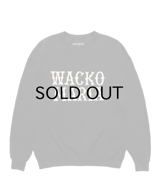 画像1: WACKO MARIA (CREW NECK SWEAT SHIRT) BLACK (1)