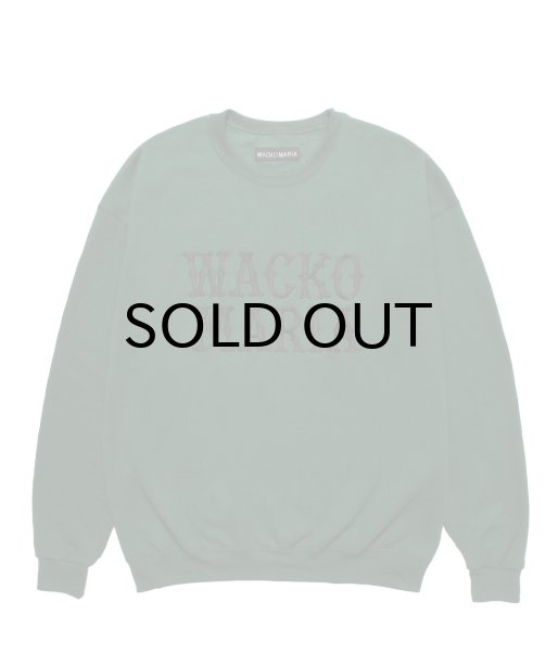 画像1: WACKO MARIA (CREW NECK SWEAT SHIRT) GREEN (1)