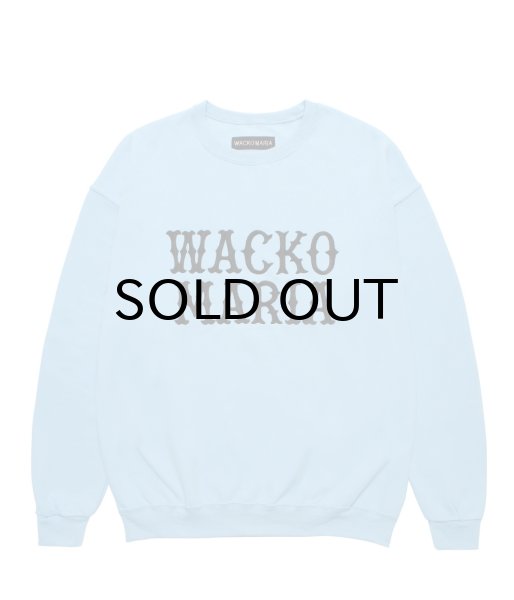 画像1: WACKO MARIA (CREW NECK SWEAT SHIRT) L-BLUE (1)