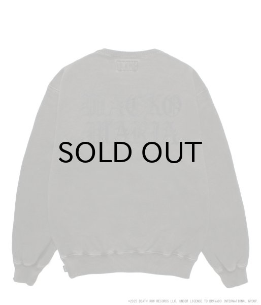 画像2: WACKO MARIA (DEATH ROW RECORDS WASHED MIDDLE WEIGHT CREW NECK SWEAT SHIRT) GRAY (2)