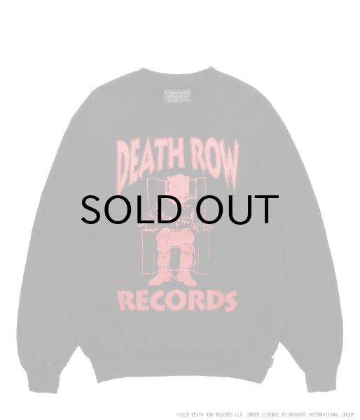 画像1: WACKO MARIA (DEATH ROW RECORDS WASHED MIDDLE WEIGHT CREW NECK SWEAT SHIRT) BLACK (1)