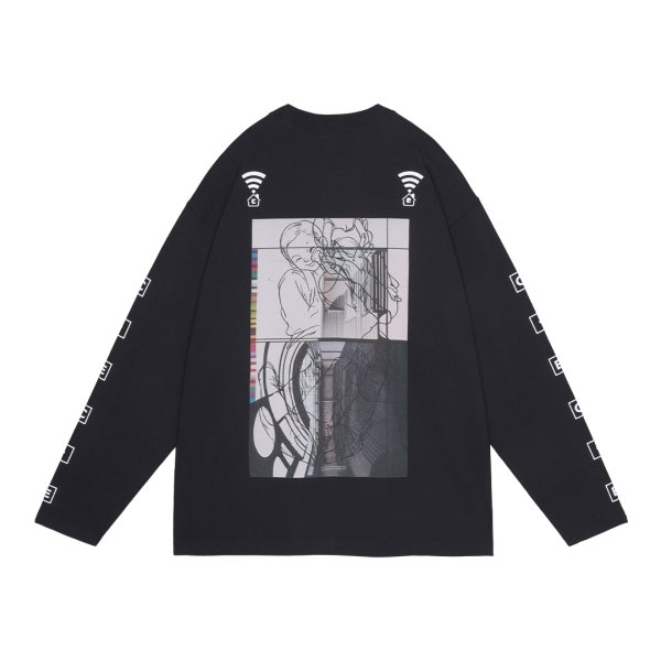 画像1: C.E (WILLOW LONG SLEEVE T) BLACK (1)