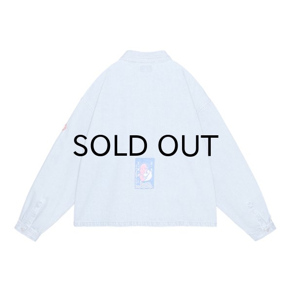 画像2: C.E (WASHED DENIM SHORT SHIRT JACKET) INDIGO (2)