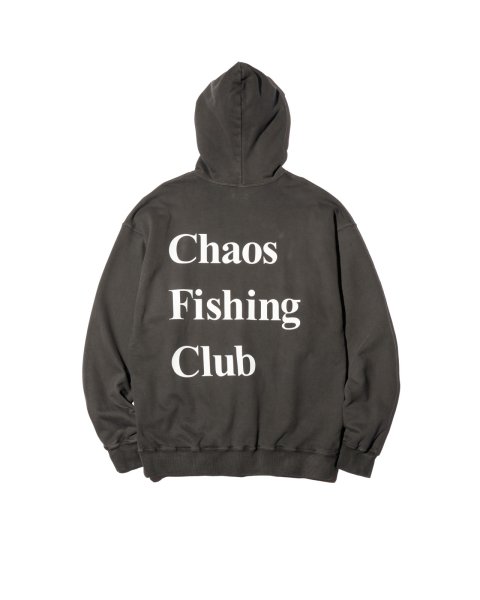 画像2: Chaos Fishing Club (LOGO PIGMENT HOODIE) INK BLACK (2)