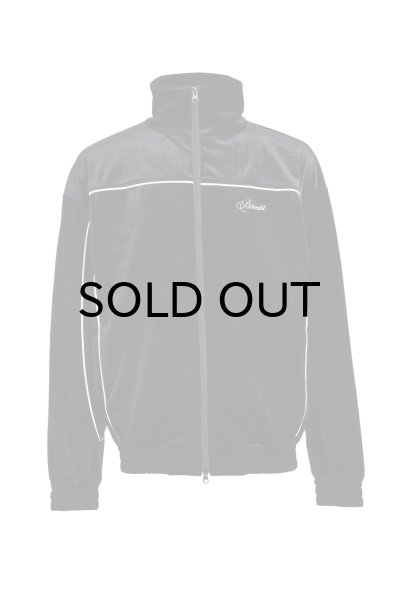 画像1: BREATH (SCRIPT LOGO PIPING VELOUR JACKET) BLACK (1)
