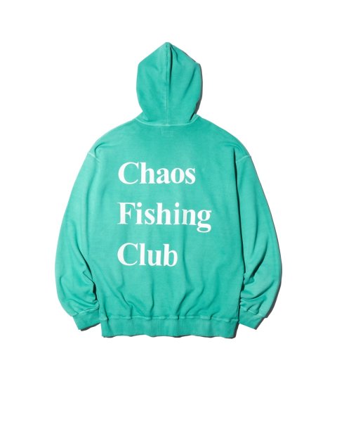 Chaos Fishing Club (LOGO PIGMENT HOODIE) GREEN - FAMLEST