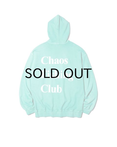 画像2: Chaos Fishing Club (LOGO PIGMENT HOODIE) GREEN -30% OFF-  (2)