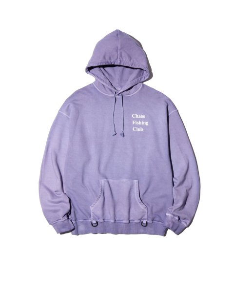画像1: Chaos Fishing Club (LOGO PIGMENT HOODIE) PURPLE (1)