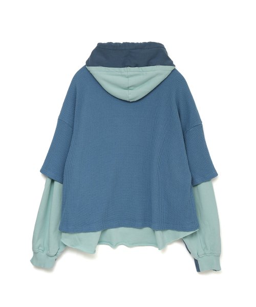 画像2: FACETASM (LAYERED HOODIE) SMOKE BLUE (2)