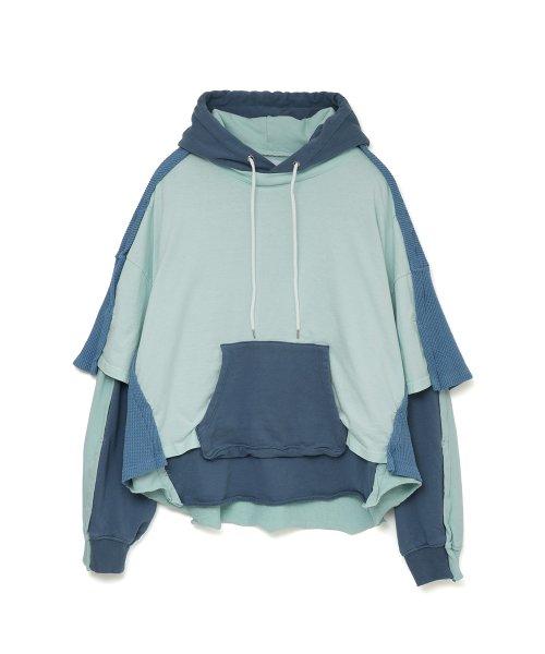 画像1: FACETASM (LAYERED HOODIE) SMOKE BLUE (1)