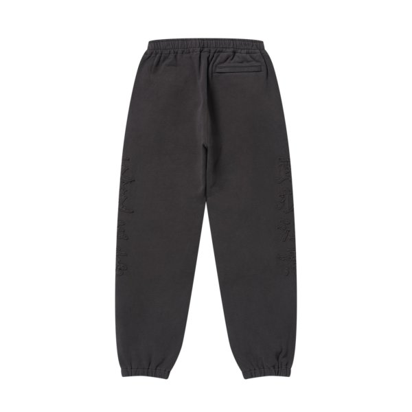 画像2: BLACK EYE PATCH (HWC EMBROIDERED PIGMENT DYED SWEAT PANTS) CHARCOAL (2)