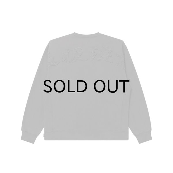 画像2: BLACK EYE PATCH (HWC EMBROIDERED PIGMENT DYED CREW SWEAT) CHARCOAL (2)