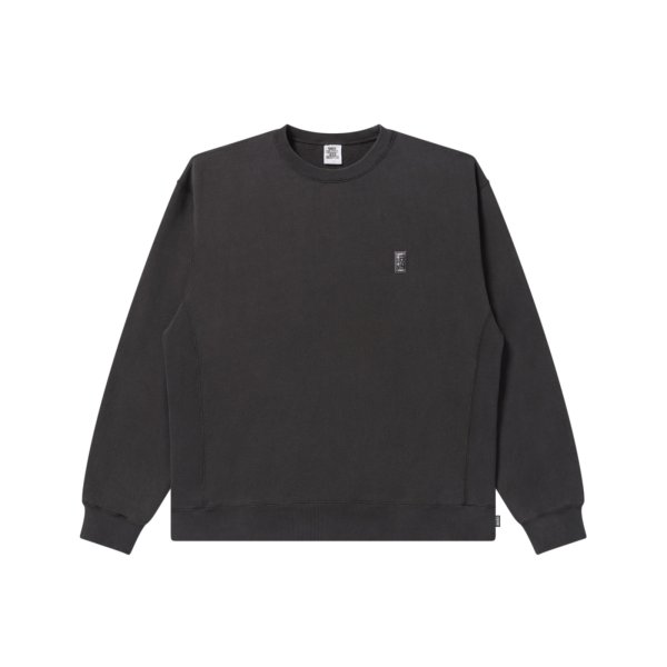 画像1: BLACK EYE PATCH (HWC EMBROIDERED PIGMENT DYED CREW SWEAT) CHARCOAL (1)