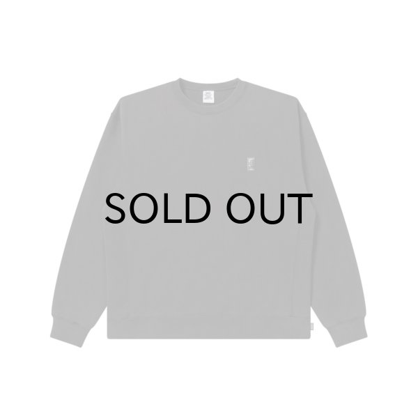 画像1: BLACK EYE PATCH (HWC EMBROIDERED PIGMENT DYED CREW SWEAT) CHARCOAL (1)