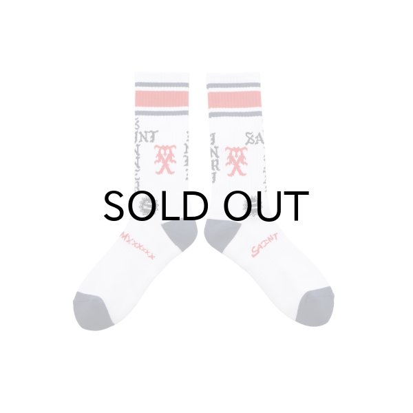 画像1: SAINT Mxxxxxx (SOCKS_SINNER) WHT-RED-BLUE (1)