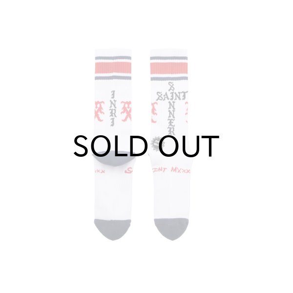 画像2: SAINT Mxxxxxx (SOCKS_SINNER) WHT-RED-BLUE (2)