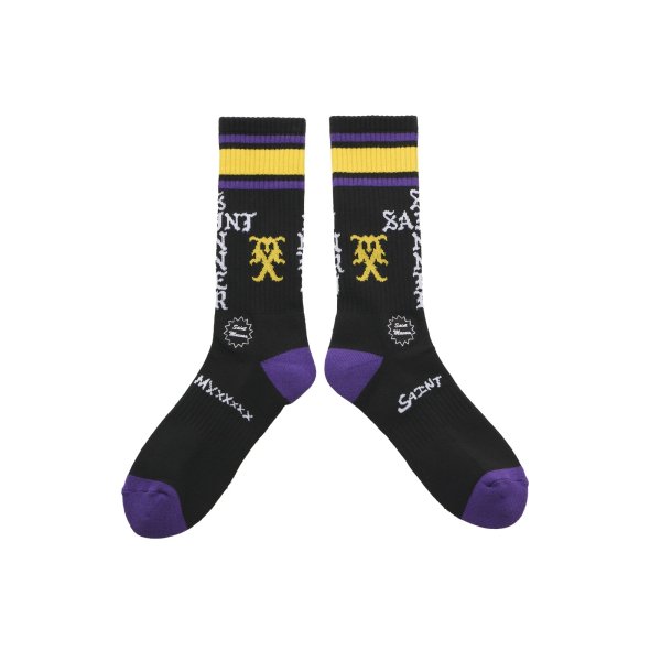画像1: SAINT Mxxxxxx (SOCKS_SINNER) BLK-PURPLE (1)